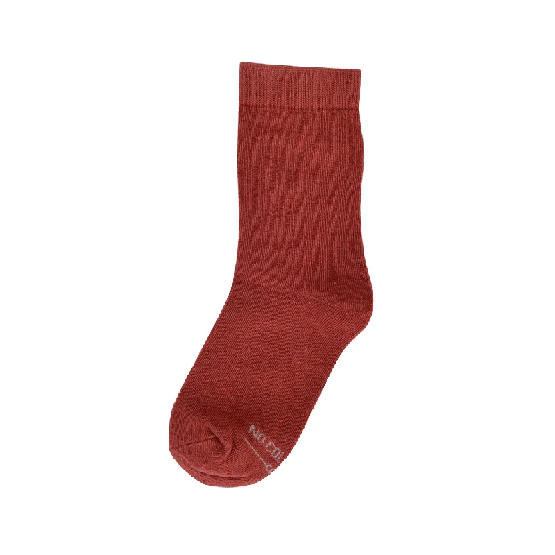 Solid Burnt Orange Kids Socks