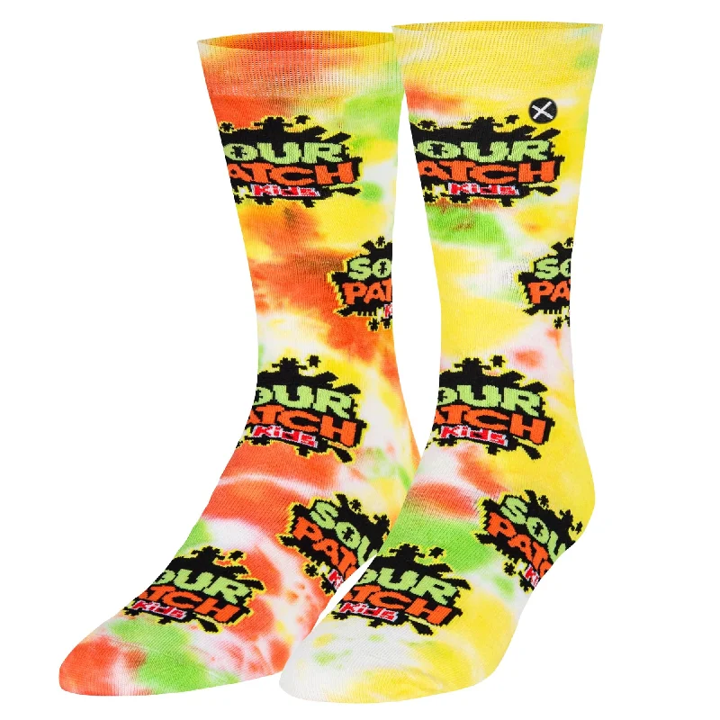 Sour Patch Kids Tie Dye (Knit) Men's Crew Socks