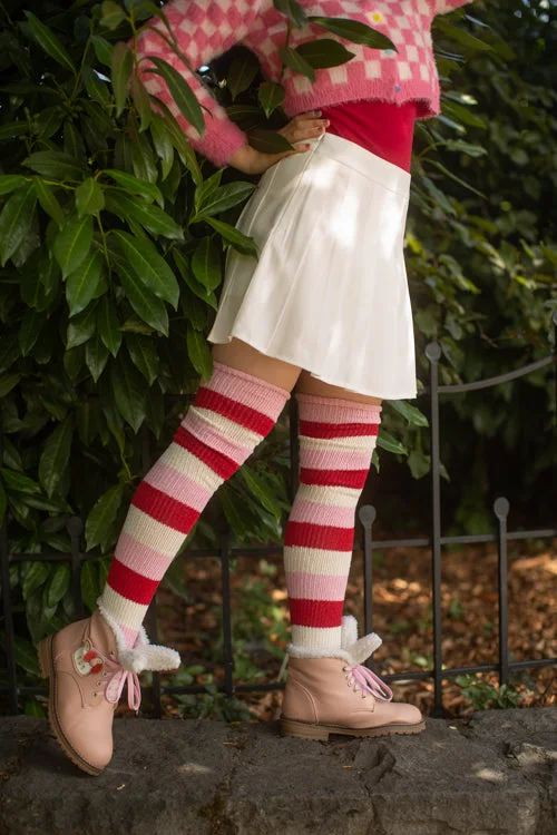 Strawberry Shortcake Stripes Thigh High Socks