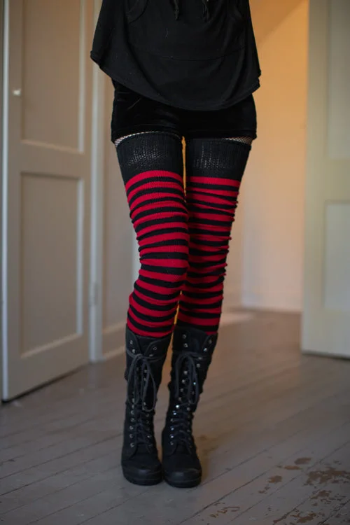 Super Stripes Longer Thigh High Socks