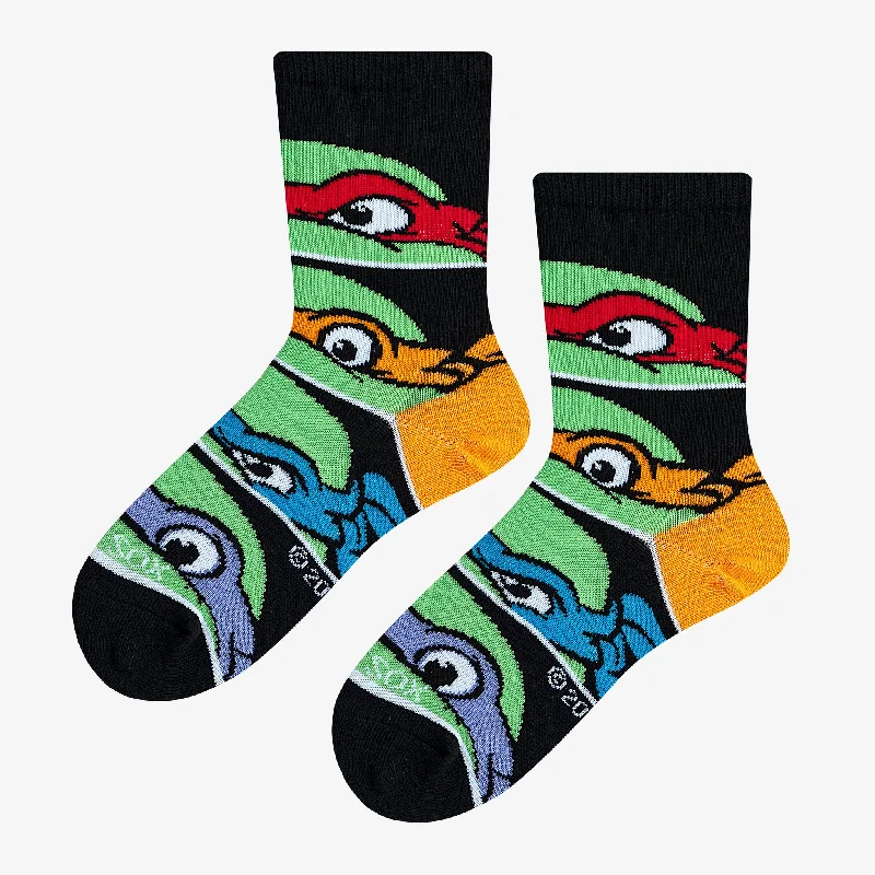 TMNT Masks Big Kids Crew Socks