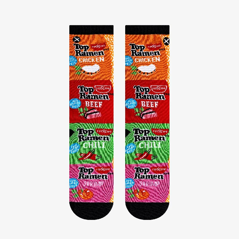 Top Ramen Stack Big Kids Crew Socks