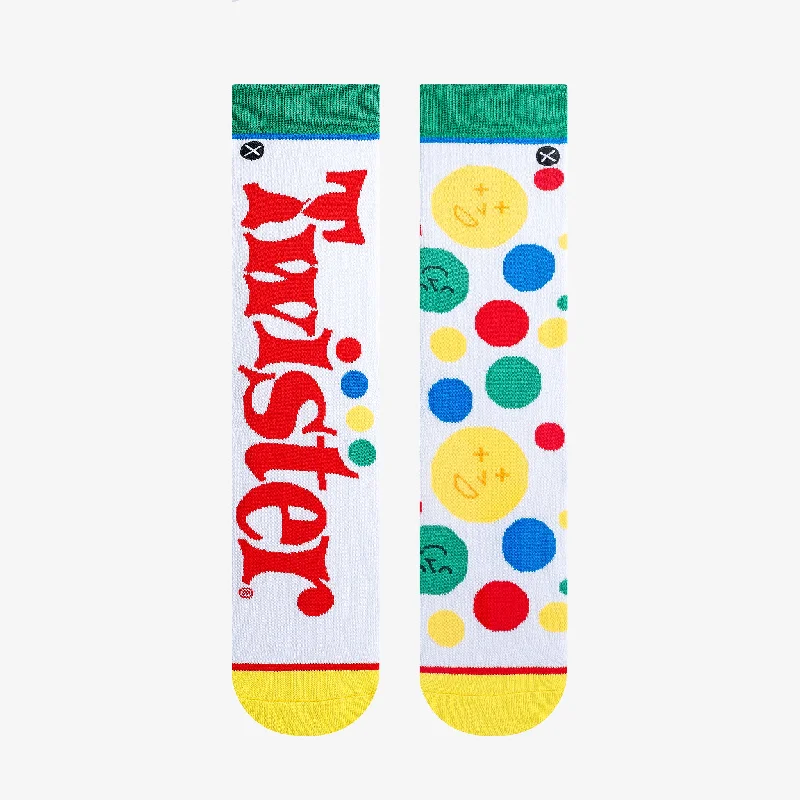 Twister Split Big Kids Crew Socks