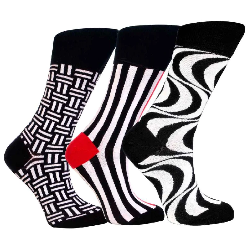 Women's Mid-Calf Dress Socks Gift Pack - Organic Cotton - Lines Socks