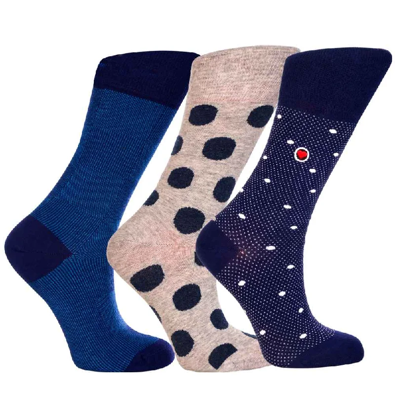 Women's Mid-Calf Socks -  Organic Cotton - 3 Pack - Boston