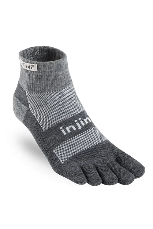 Wool Midweight Running Mini Crew Toe Socks